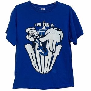 Popeye Graphic Crewneck Tee I’m on a Boat M